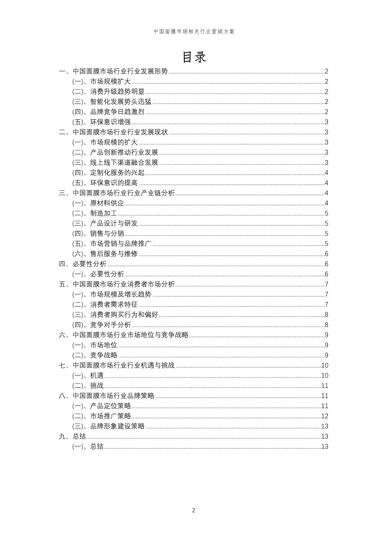 2024年中国面膜市场创新营销策略与实施方案